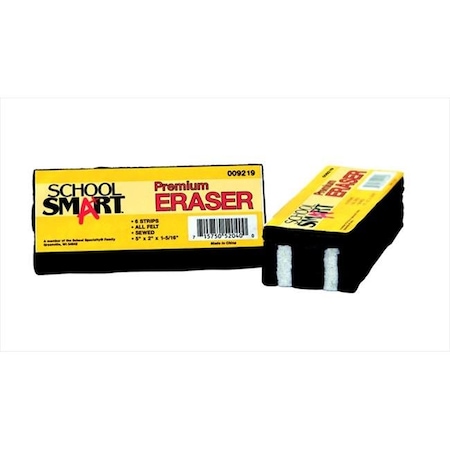 School Smart School Smart 009219 Premium Chalkboard Eraser; Black & White 9219